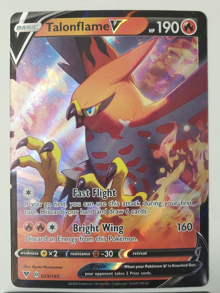 talonflame v pokemon card value - 029/185 - Vivid Voltage  Ultra Rare [1RR] Bright Wing (160) Discard an Energy from this Pokmon Talonflame V - Vivid Voltage