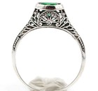 1CT Heat Treated Green Tourmaline 925 Sterling Silver Edwardian Style Ring Sz 7  — photo 3