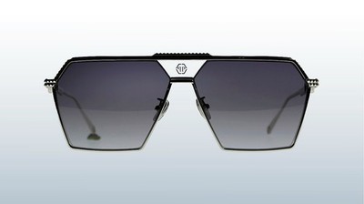 Philipp Plein Herren Sonnenbrille Mod. SPP 076 col. 0579 66/12 Titan silber