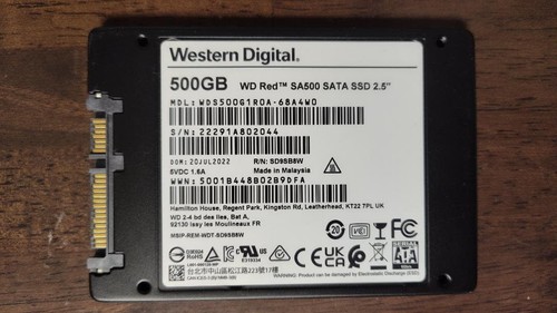 Western Digital WD Red SA500 500GB 2,5 Zoll SATA SSD High Performance