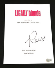 REESE WITHERSPOON SIGNED AUTOGRAPH SCRIPT MOVIE LEGALLY BLONDE BECKETT BAS COA F