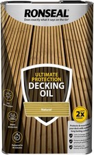 Ronseal Ultimate Protection Decking Oil Natural 5L Weather Resistant New
