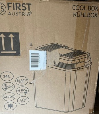 TZS First Austria FA-5170-4-BA Elektrische Kühlbox 24L 12V/230V Schwarz NEU