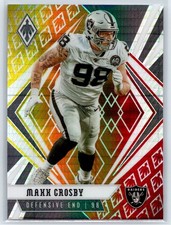 2020 Panini Phoenix Maxx Crosby Fire Burst Parallel Las Vegas Raiders #77