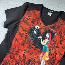 Nightmare before Christmas Scrub Top XL Cherokee Tooniforms Jack Sally NWT
