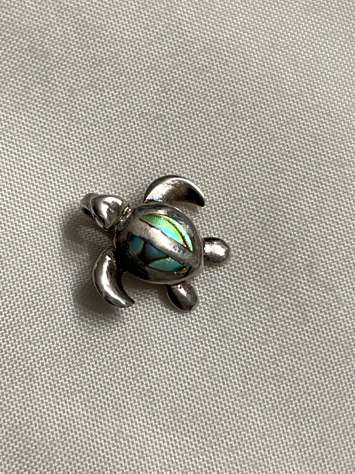 Solid 925 Sterling Silver Turtle Pendant with Aba… - image 4