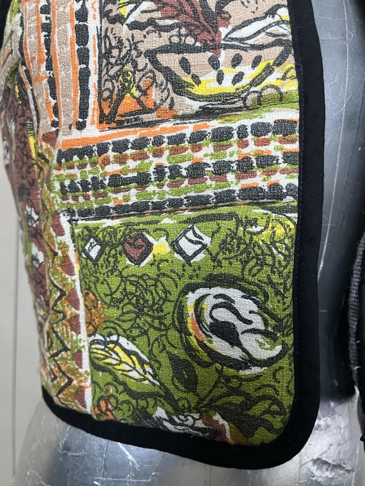 One-off handmade cropped quilted patchwork gilet … - image 5