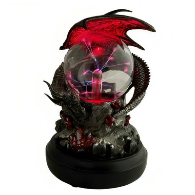 ドラゴン 光球 デジタルアート Bradford Exchange Fiery Sentinel Dragon Sculpture Touch Activated