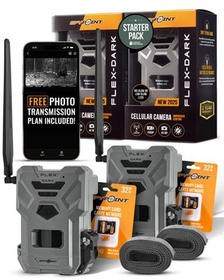 Spypoint Flex Dark Twin Starter Pack 40MP Cellular Trail Camera