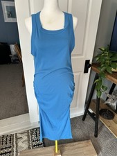 NWOT Michael Stars Wren Ribbed Sleeveless Turquoise Midi Dress Size XL