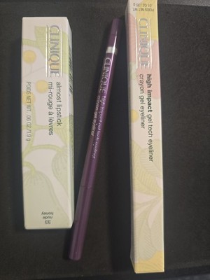 Clinique Almost Lipstick 33 Nude Honey + High Impact Gel Tech Liner 08 Set