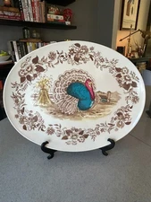 Vintage Melamine Turkey Platter by Royal Nottingham by Northern -Oval 16 x 12.5