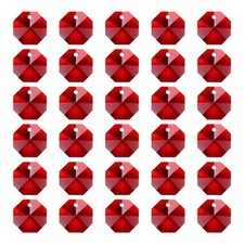 K9 Crystal Octagon Beads 1 Hole Pendants, 30 Pack 14mm, Dark Red