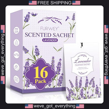 16 Pack Lavender Scented Sachets for Drawers and Closets