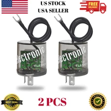 LED Flasher Relay 2 Pins 12V (Pack of 2) - Heavy Duty Turn Signal Flasher 