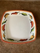 Clay Art La Mesa Stonelite Plate Chili Peppers 8.25"