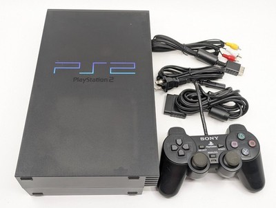 Sony PS2 Midnight Black SCPH-50000NB NTSC-U/C NTSC-J Console Tested Working