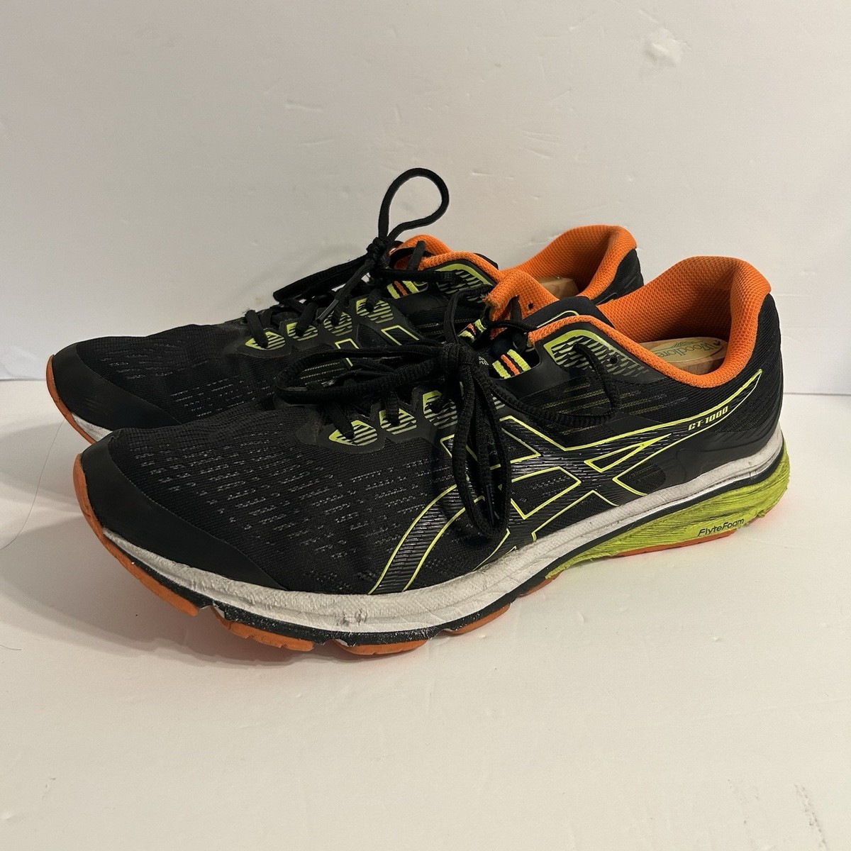 Asics GT-1000 BlackYellow Orange White Men's Running Shoes sz 15