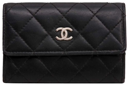 Chanel Black CC Flap Card Holder