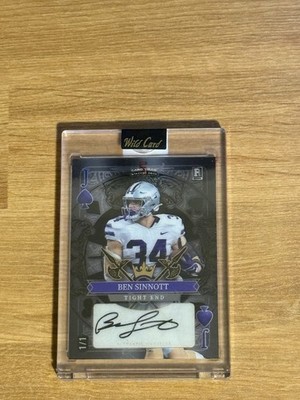2024 Wild Card Stacked Deck Ben Sinnott 1/1 Auto RC Wash Huskies #SDHS-BSA 
