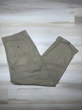 Vintage Polo Ralph Lauren Hammond Chino Pants Mens 36x32 36x27 Pleated Baggy