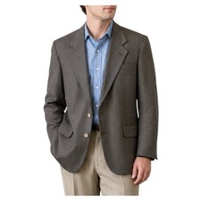 Oscar de la Renta Gray Glen Plaid Sport Coat Blazer Wool Blend Classic 44R