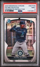 2023 Bowman Chrome Prospects Felnin Celesten 1st Bowman Refractor /499 PSA 9