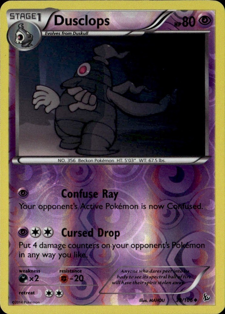 Dusclops Reverse Holo Uncommon FLF XY - Flashfire 39/106 LP