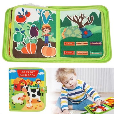 Busy Board Montessori Spielzeug Quiet Book Activity Board Weichem Filz Stoffbuch