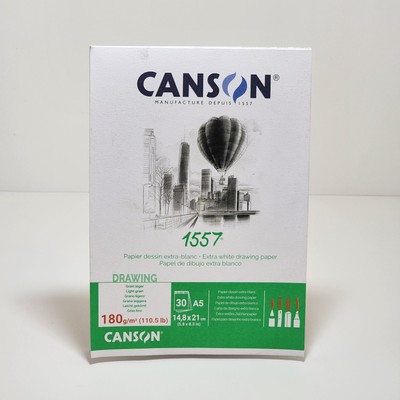 Canson A5 30 Sheet 180gsm 110.5 lbs Extra White Fine Paper