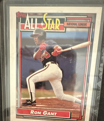 Topps 1992 All-Star Ron Gant Atlanta Braves #391 1991 NL Leaders Baseball Card