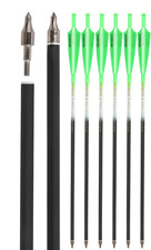 22" Crossbow Bolts Carbon Arrow Quiver Bow Hunting Archery Shoot