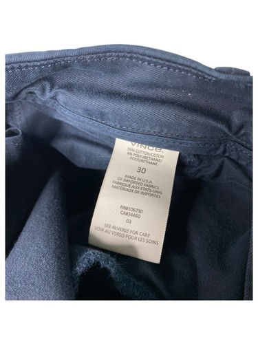 Vince Womens 30 Classic Chino Twill Pants Navy Blue Tapered - Picture 7 of 7
