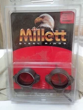 Millett Scope Rings; Standard Rings; 1" Low' Smooth; Part Number SR00001