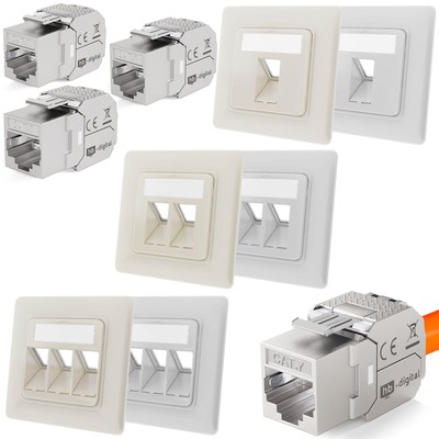 Cat 7 Netzwerkdose CAT7 Unterputz Datendose Anschlussdose LAN DSL Keystone Modul