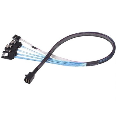 MiniSAS Interfaces SFF-8643 to 4SATA Port 7Pin Connection Cable for Servers