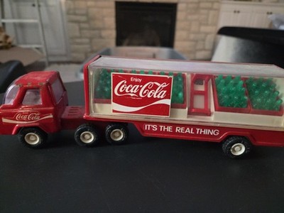 BUDDY L PRESSED STEEL COCA COLA BEVERAGE DELIVERY TRACTOR TRAILER COMPLETE COKE