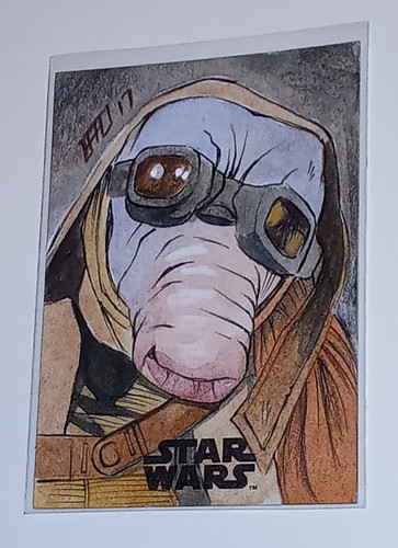Star Wars JTTLJ Brad Hudson Sonsigo 1/1 Sketch Card Topps 2017