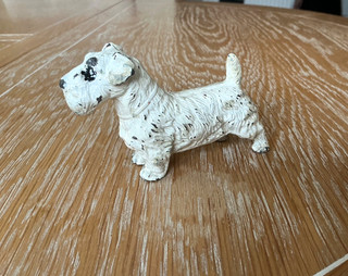Antique Metal Sealyham Terrier Dog Figure