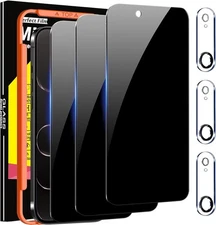 Milomdoi 3 Pack Privacy Screen Protector for 6,5 inch, iPhone Air Black 