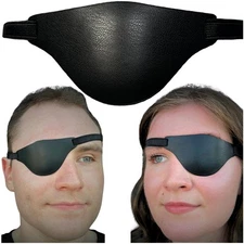 Eye Patches for Adults Right and Left Eyes - Handmade Leather Eye Patch Nylon