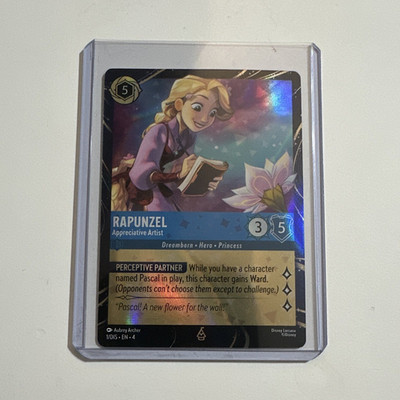 Disney Lorcana Rapunzel Appreciative Artist Enchanted Foil 18/204