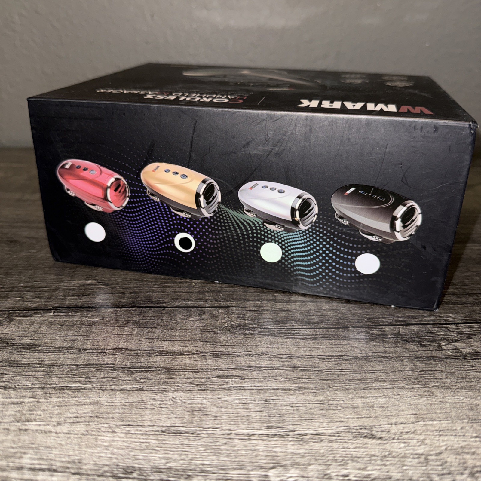 WMARK CORDLESS HANDHELD Massager Silver USB Charge Neck/Legs/Hand/Face