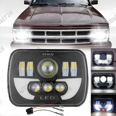 7x6'' 5x7 Squared LED Headlight With DRL Hi/Lo For Chevrolet S10 Blazer 1983-1994