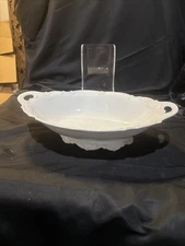 hutschenreuther selb bavaria Sylvia All White No Trim 12 In Oval Compote