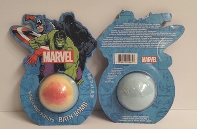 Lot of 2 Marvel  Superheroes Bath Bombs / Vanilla Mint Scented NEW