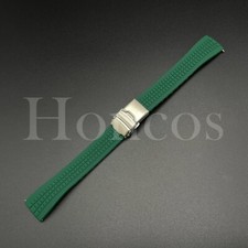 22 MM D/Green Silicone Rubber Watch Strap Fits Blancpain X Swatch Indian Ocean