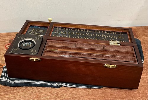 Traveller's Writing Chest by Authentic Models - Wooden Caligraphy Tool Set - Picture 6 of 10