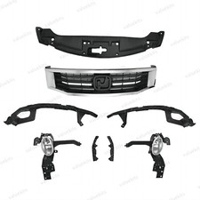 8pcs For Accord 2008-2010 Bumper Chrome Grille Fog Lights Headlight Brackets Kit