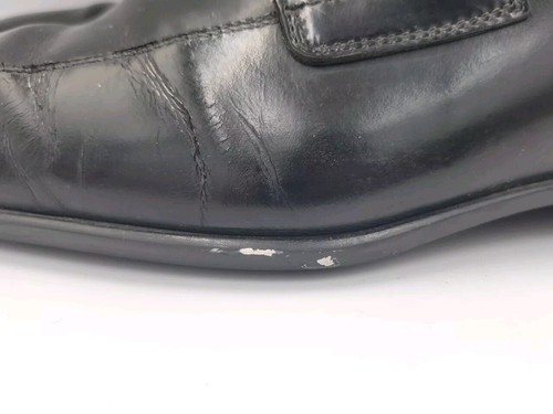 Salvatore Ferragamo Herren 9 D Italienisch Schwarz Leder Schuh Halbschuhe - Bild 8 von 21